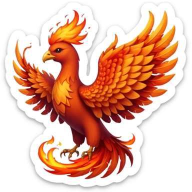 phoenix rising from the ashes sticker