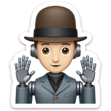 Qute Bot wearing Sherlock Holmes hat sticker