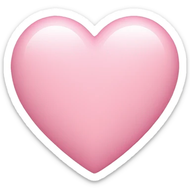 light pink love heart sticker