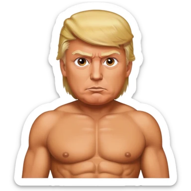 Trump witha six pack sticker