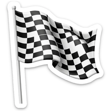 finish line with checkered flag sticker