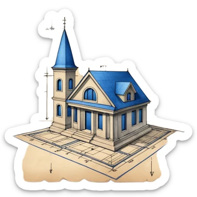 architect blueprints  only on paper sticker