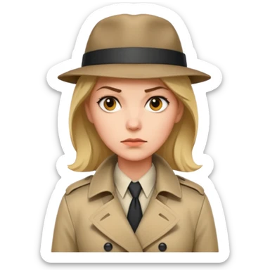 female detective sticker