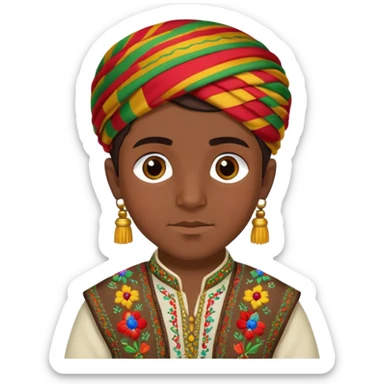 Kurdish boy in traditional clothes sticker