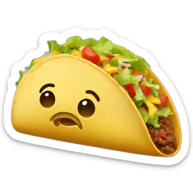 taco with a taco in i sticker