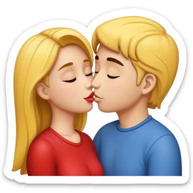Couple kissing each other  sticker