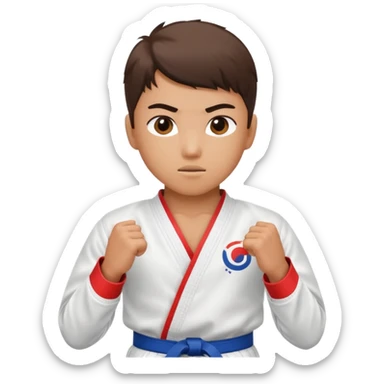 Taekwondo Kid pose sticker
