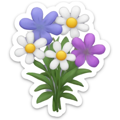 Wildflower bouquet sticker