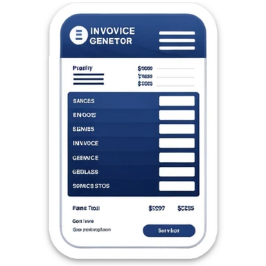 fast invoice generator navy color sticker