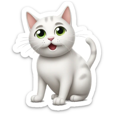 Cat farting sticker