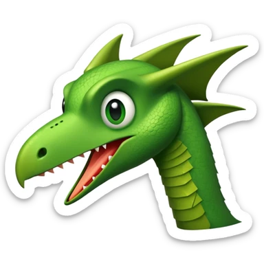 Pterodactyl's winking face sticker