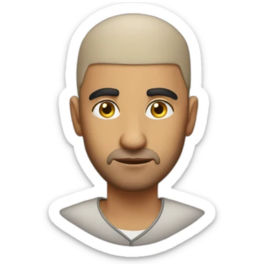 unamused arab guy bald sticker