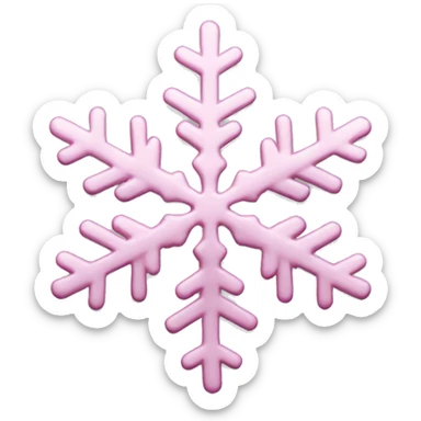 pastel pink snowflake  sticker