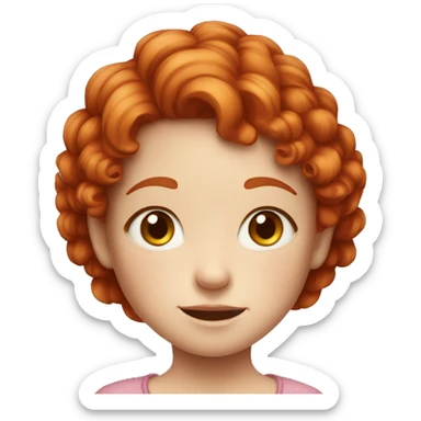 Orphan red head little girl with freckles sticker