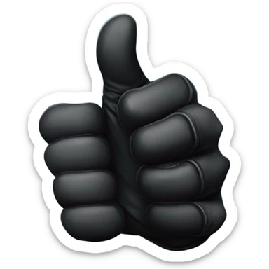 thumb up, magical style, gothic glove sticker