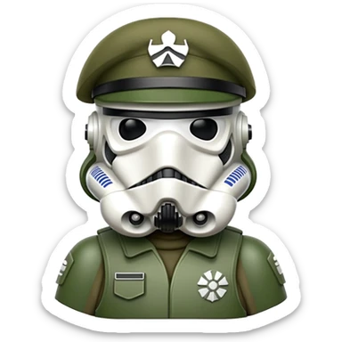 Stormtrooper wearing green beret sticker