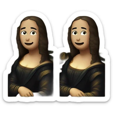 mona lisa taking pictures sticker