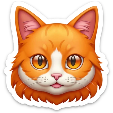 The iPhone cat emoji with star eyes sticker