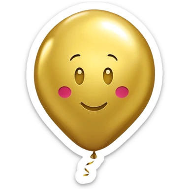 21 birthday shaped balloon  sticker