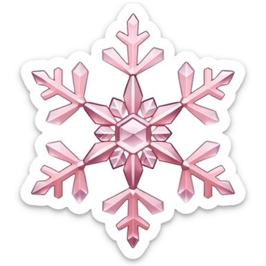 light pink snowflake sticker