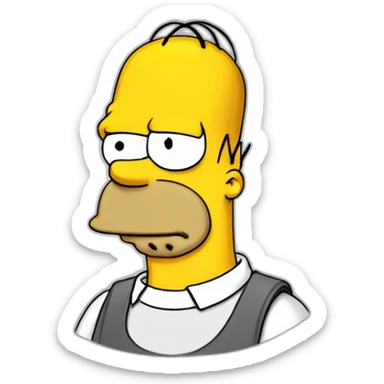 Homer Simpson bois une duff sticker