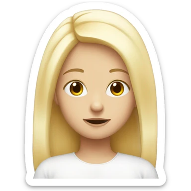 I miss you , make girl white with blond hair sticker