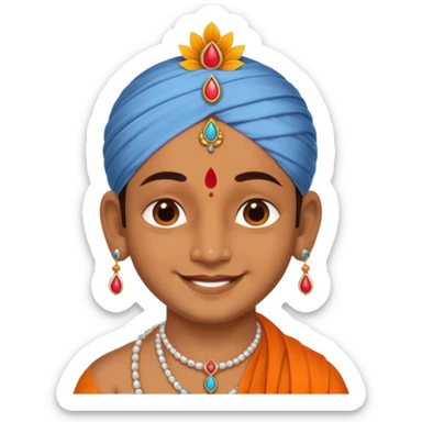Krishna tilak sticker