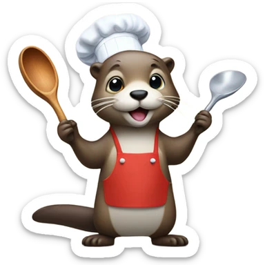 Otter chef sticker