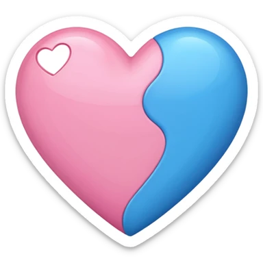 Emoji de coração azul e rosa sticker