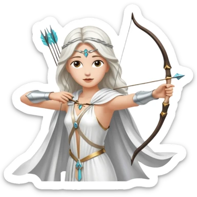 Goddess Artemis of the moon and hunt  sticker