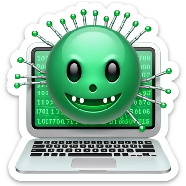 virus de computadora sticker