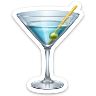 Martini glass using a cell phone sticker