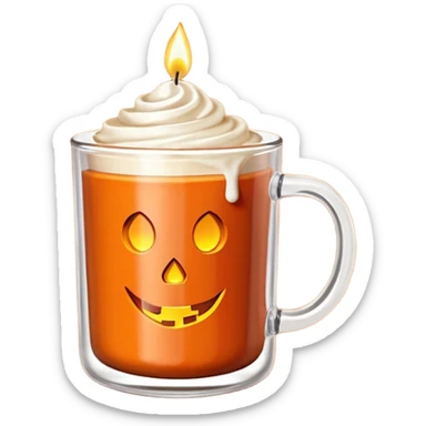 bath and body works pumpkin spice latte candle lit sticker