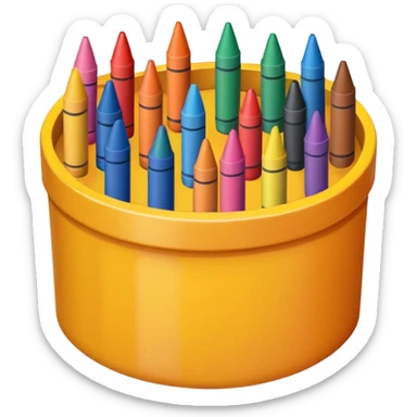 A box of crayons sticker