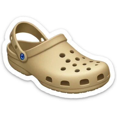 Beige Crocs  sticker