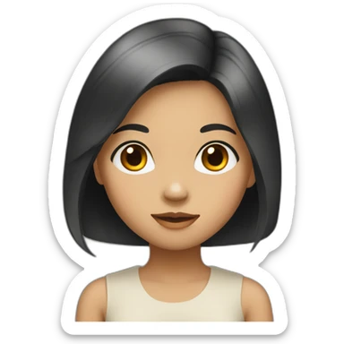 burmese girl-with black hair sticker