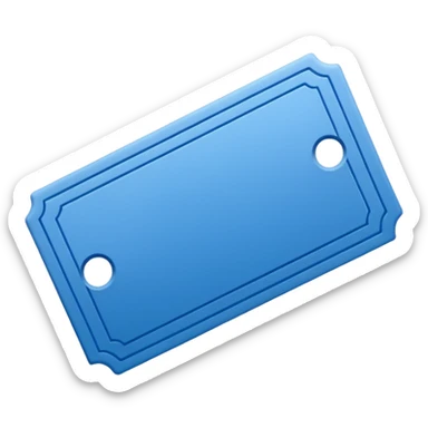 Blue ticket sticker