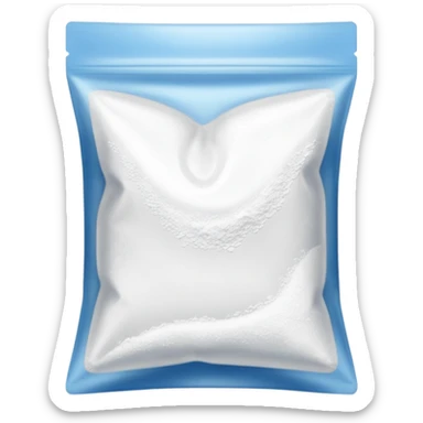 Transparent baggie filled with white powder  sticker