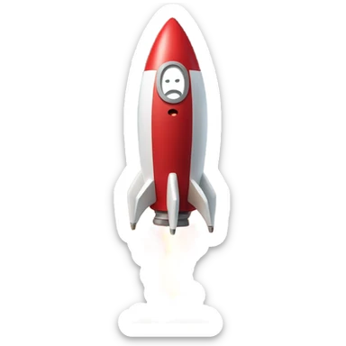 red rocket lift off sticker