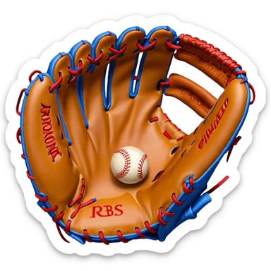 baseball glove (#00A3E0) and red (#F9423A) sticker