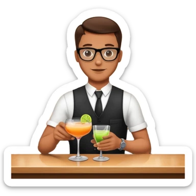 bartender mixing drinks sticker