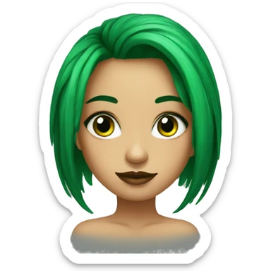 chica tatuada con ojos verdes sticker