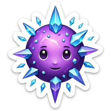 Space purple meteor sticker