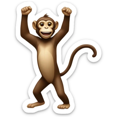 Monkey dancing sticker