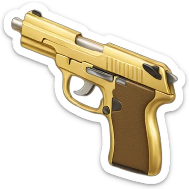 Gold Gun sticker