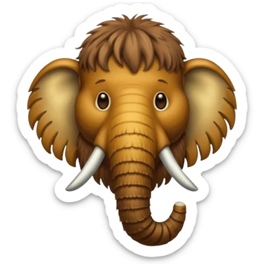 mamut elephant wearing necklace sticker