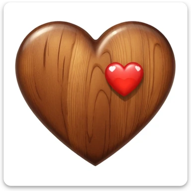 heart brown with shines sticker