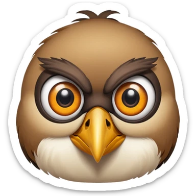 One eyed bird staring scarily to me sticker