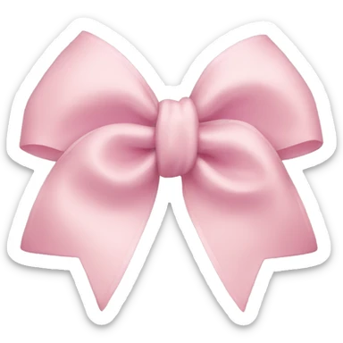 light pink bow sticker
