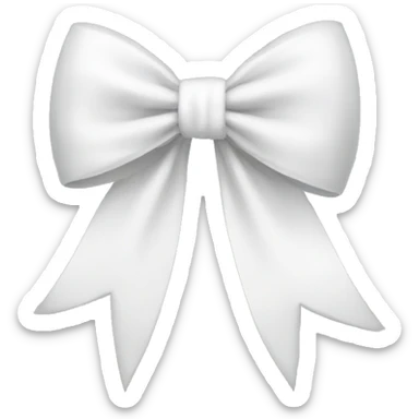 White bow sticker